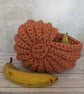 Ammonite basket, crochet shell, home decor, plant holder, nautilus, fossil - Image 2