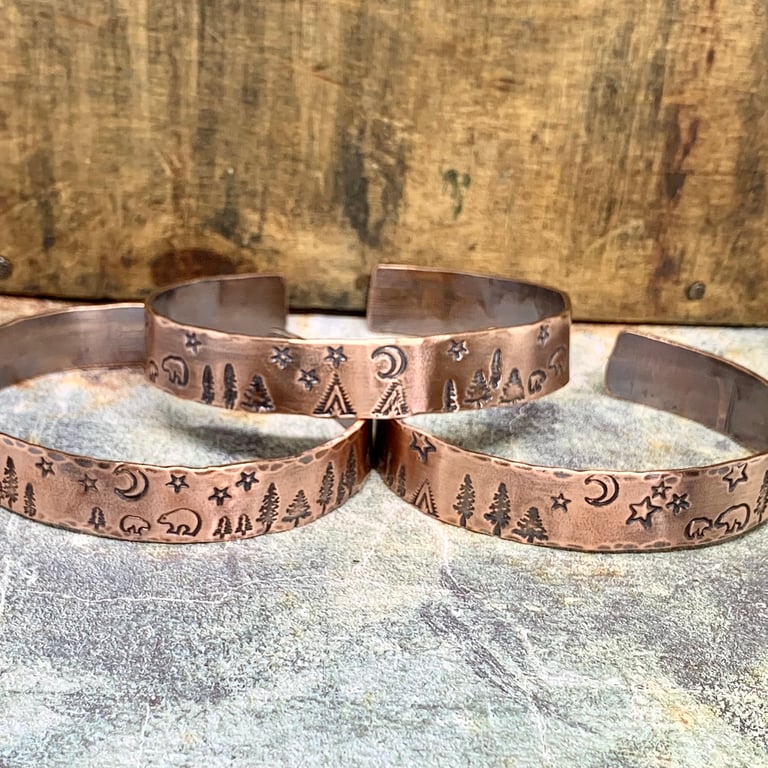 Copper Woodland Tree Cuff