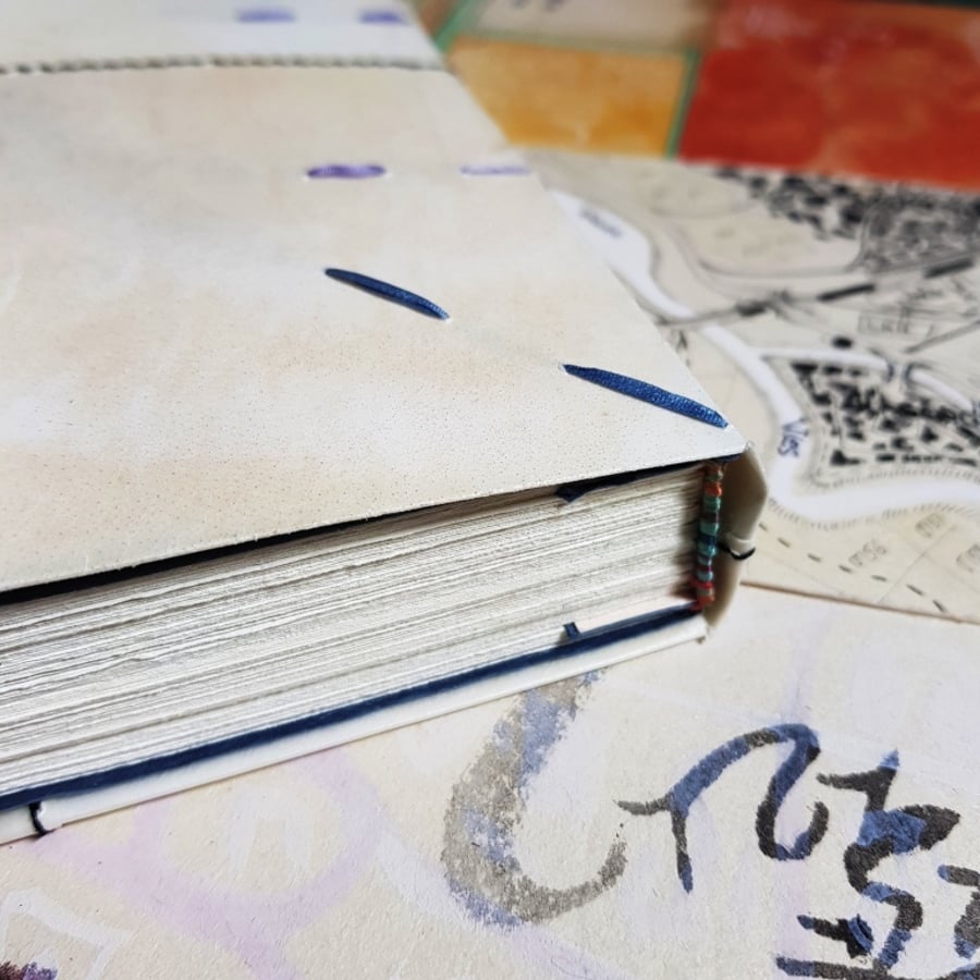 Parchment Journal in Medieval Style, Patched up Vellum