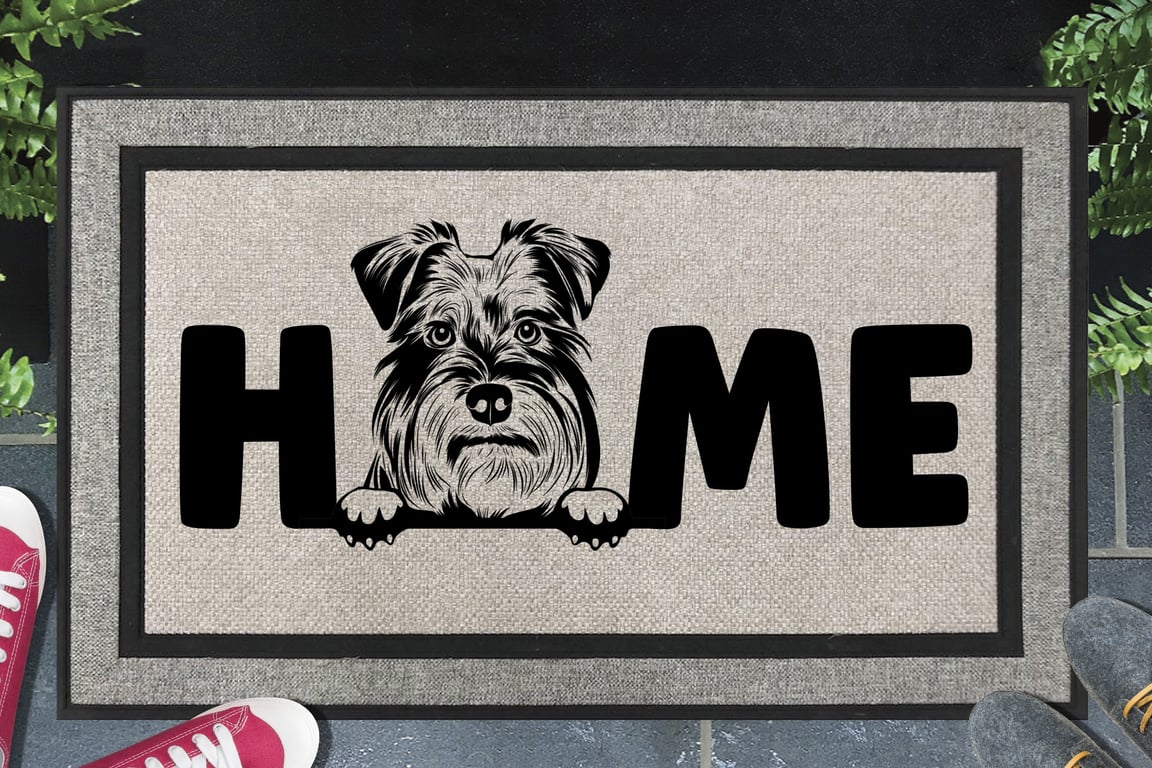Miniature Schnauzer Home Door Mat No.1 - All Weather Welcome Mat - 45x70cm 
