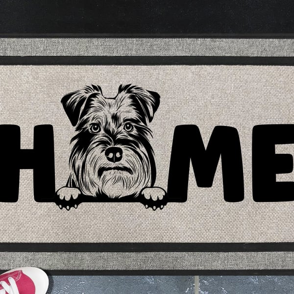 Miniature Schnauzer Home Door Mat No.1 - All Weather Welcome Mat - 45x70cm 