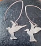 Silver bird earrings - Image 4