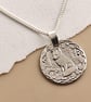 Fox Engraved Sterling Silver Coin Necklace - Image 7