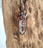 Natural Brandberg Crystal & Copper Necklace Pendant Gift Jewellery Jewelry - Image 5