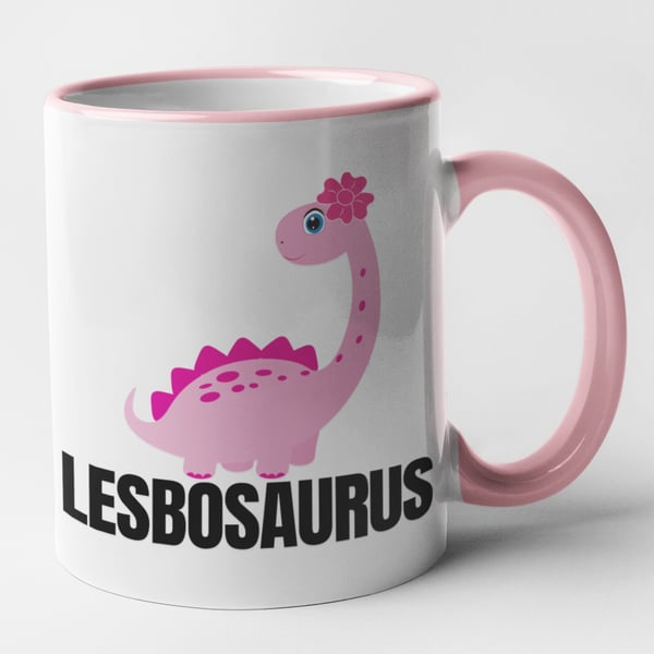 LesboSaurus funny lesbian mug lesbian gift LGBT mug - Hilarious Humorous