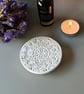 Essential Oil Diffuser - Clay Mandala Hand Stamped Pedestal Dish - Image 1