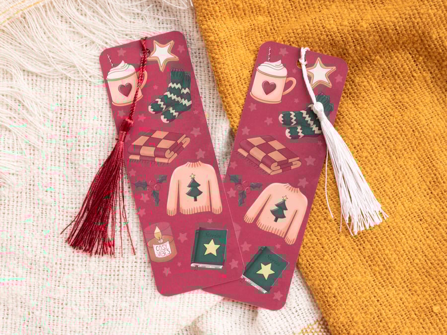 Cosy Night In Bookmark with Tassel