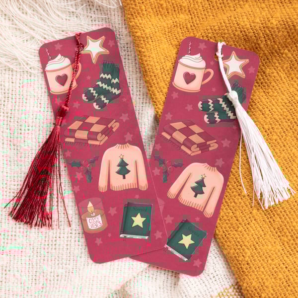Cosy Night In Bookmark with Tassel