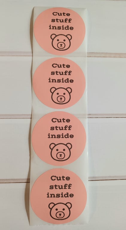 50 Cute Stuff Inside Thermal Printed stickers (12P)