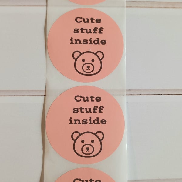 50 Cute Stuff Inside Thermal Printed stickers (12P)