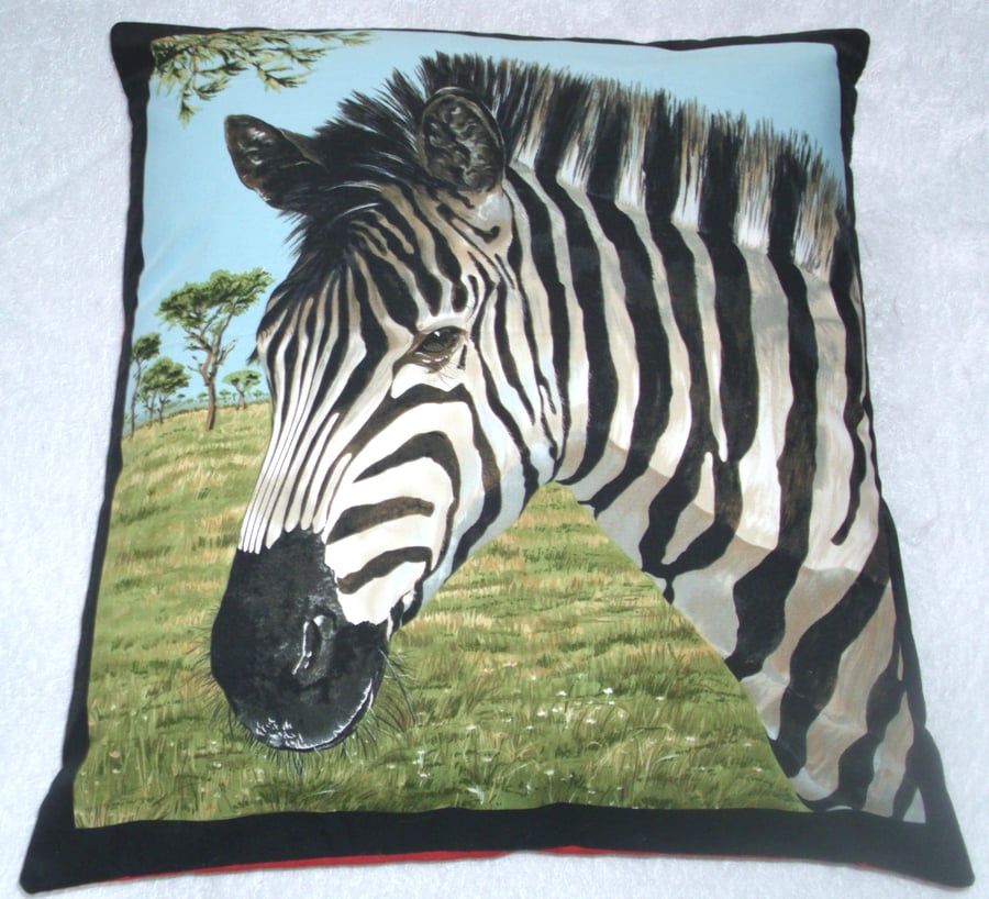 On Safari Zebra cushion