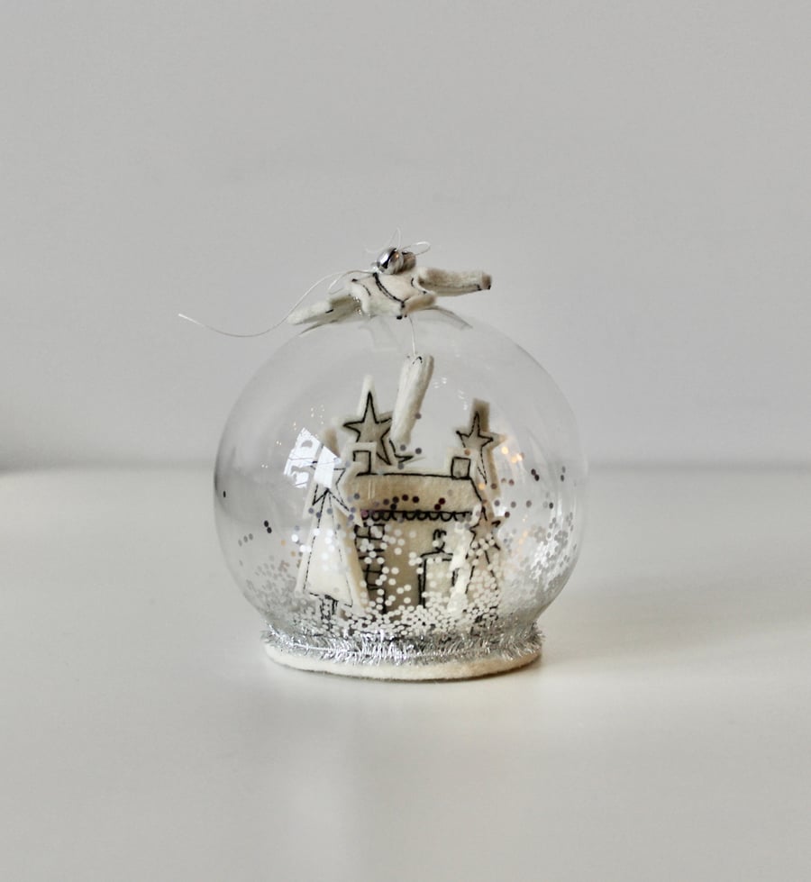 Special Order Susan Passmore - 'Home for Christmas - Glass Dome Decoration