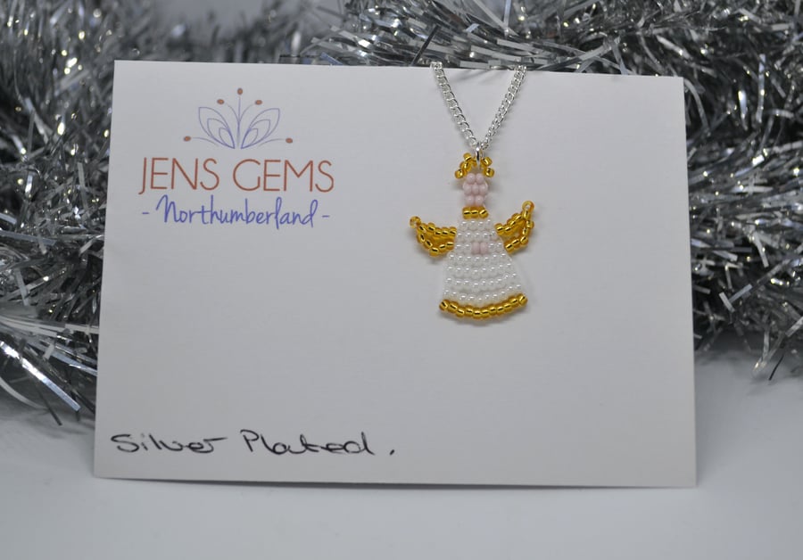 Beadwork Angel Necklace