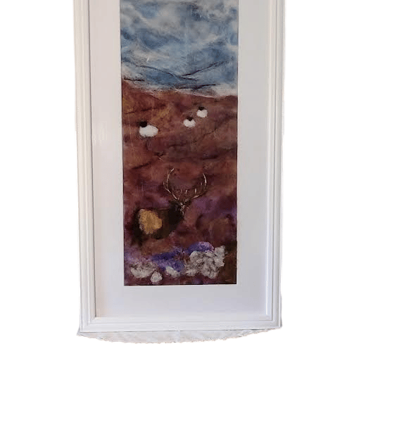 Hand Felted Stag Picture Keepsake