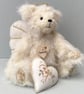 Angel bear, Guardian angel collectors teddy bear, luxury mohair bear by Bearlesc