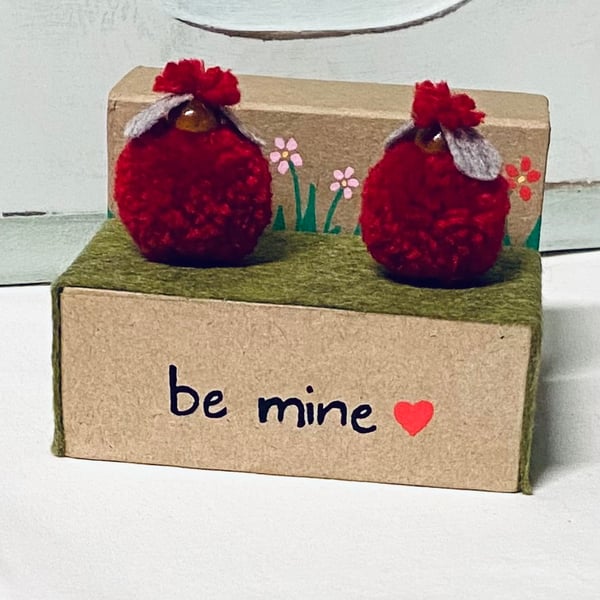 Mini Sheep Valentine Gift Set - Red floral