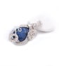 Lapis lazuli pendant; wire wrapped pendant - Image 4