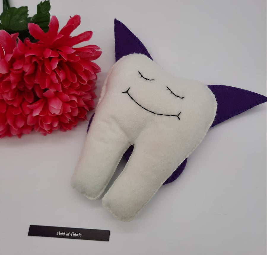 Tooth fairy helper with purple wings. Sale. 