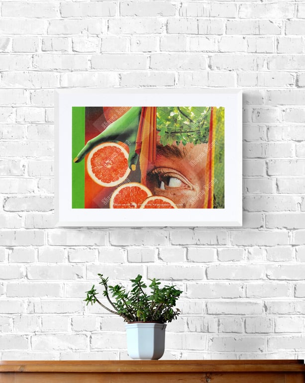 'Suffused' print of handmade collage