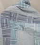 Blue and White Cotton Patchwork Lap Quilt - Image 3