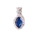 Lapis lazuli pendant, christmas gift, hand made pendant, wire wrapped crystal