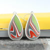 Reserved for Cindy W - Green and red fordite earrings