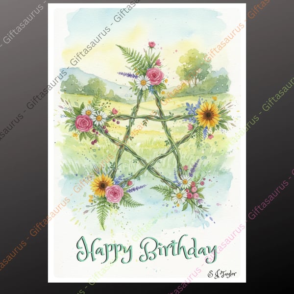 Personalised Birthday Card Plantable Seeded Wiccan Pagan Witch Witchy Gothic