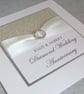 Handmade diamond 60th wedding anniversary card, modern, designer - Image 3