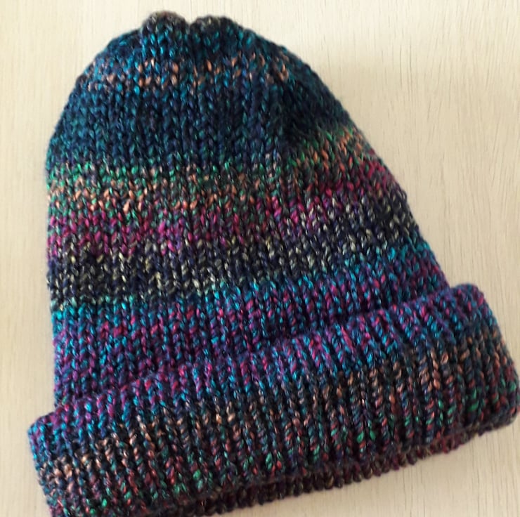 Moss & Charcoal Reversible Adult Beanie