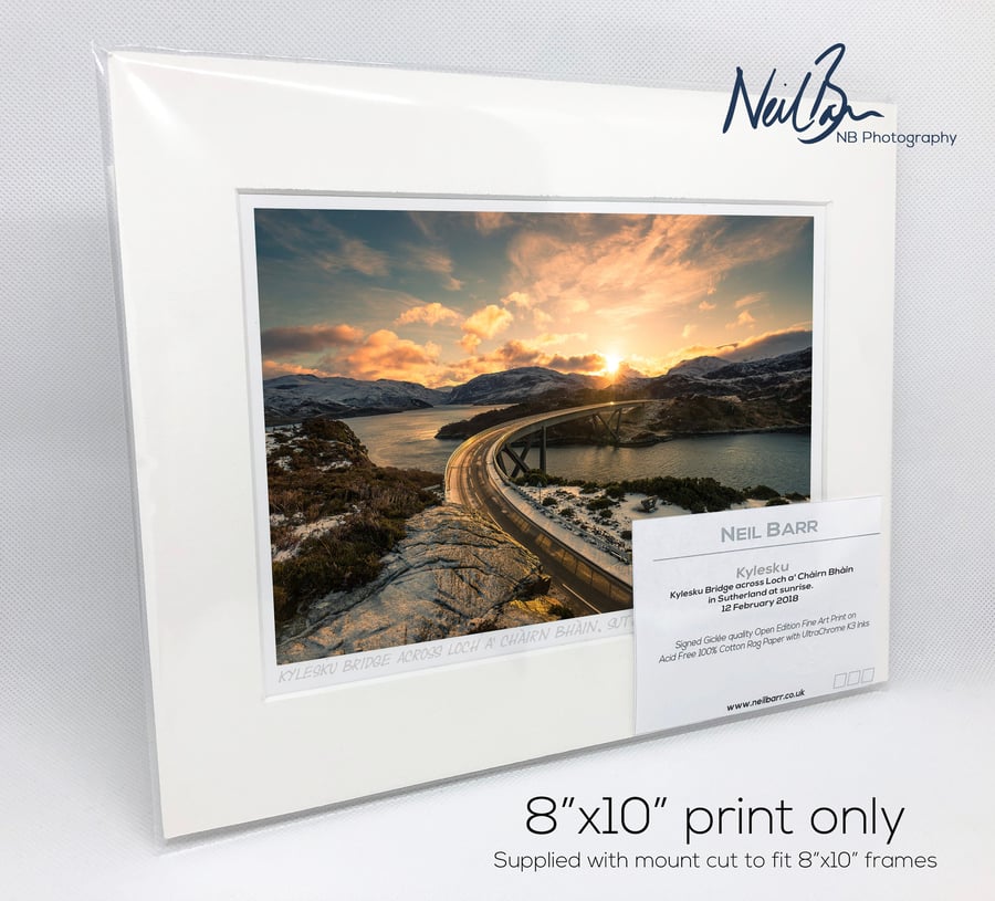 Kylesku Bridge Sutherland Scotland - A5 (10" x 8") Unframed Print