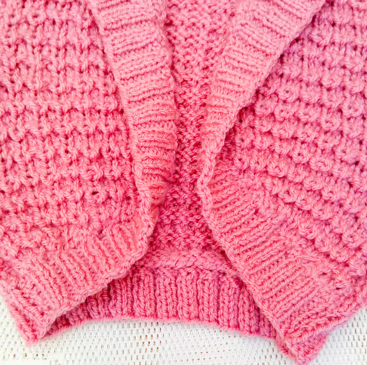 Girls Fisherman's Rib Edge to Edge Curved Front... - Folksy