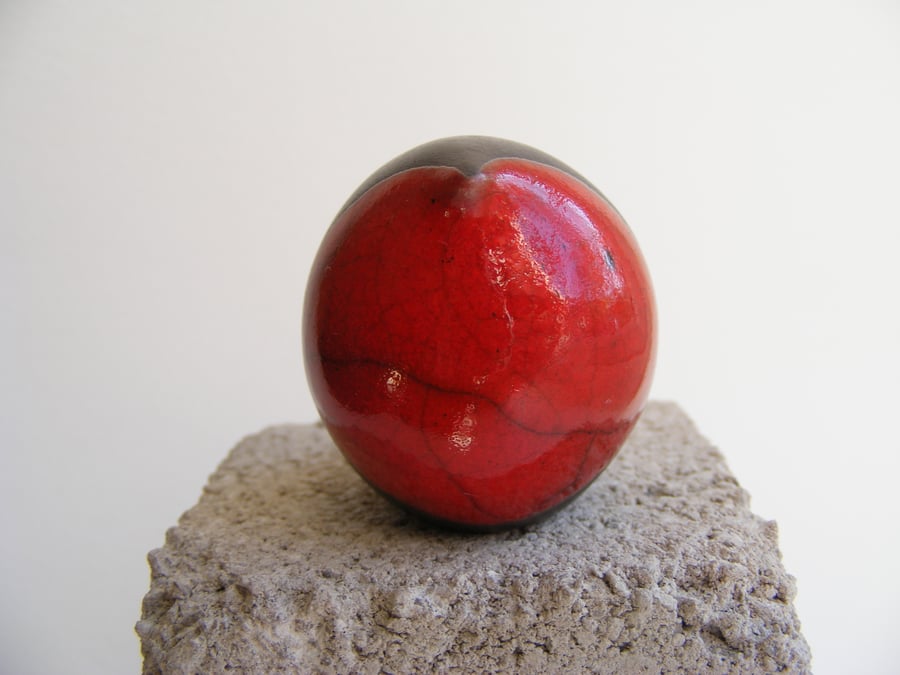 Raku fired baby bird