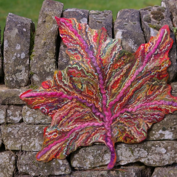 Handmade felted wool table mat