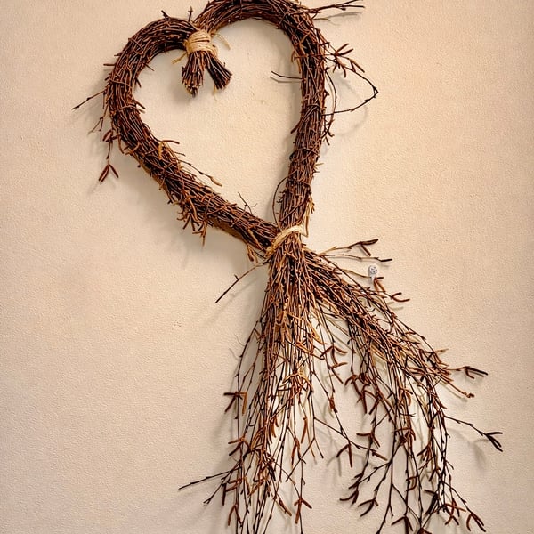 Heart Shaped Twig Wreath 30cm
