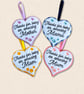 Thanks for Being an Amazing Mum Heart Hanger - Embroidered Felt Decoration