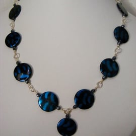 Blue and Black Necklace