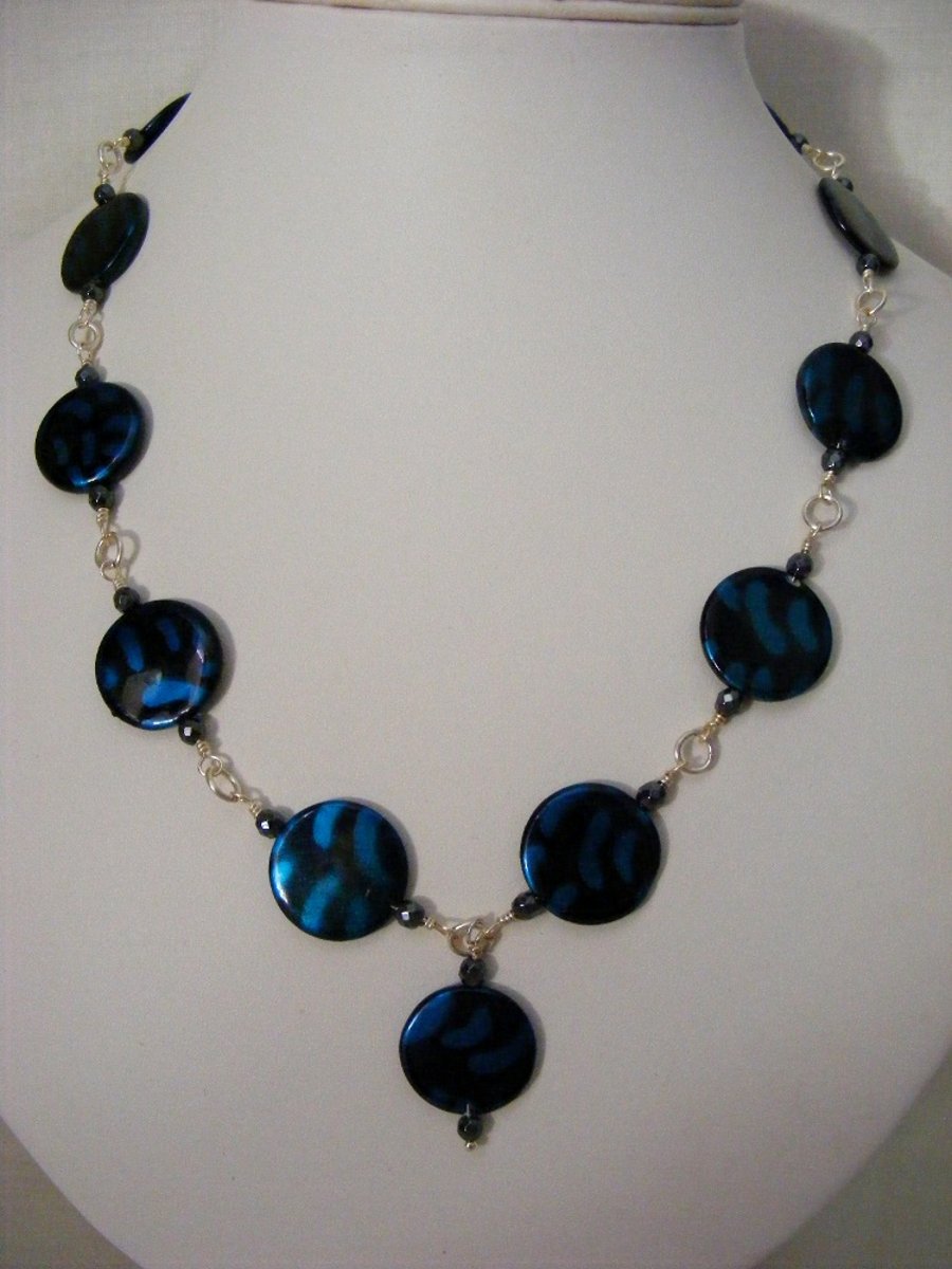 Blue and Black Necklace