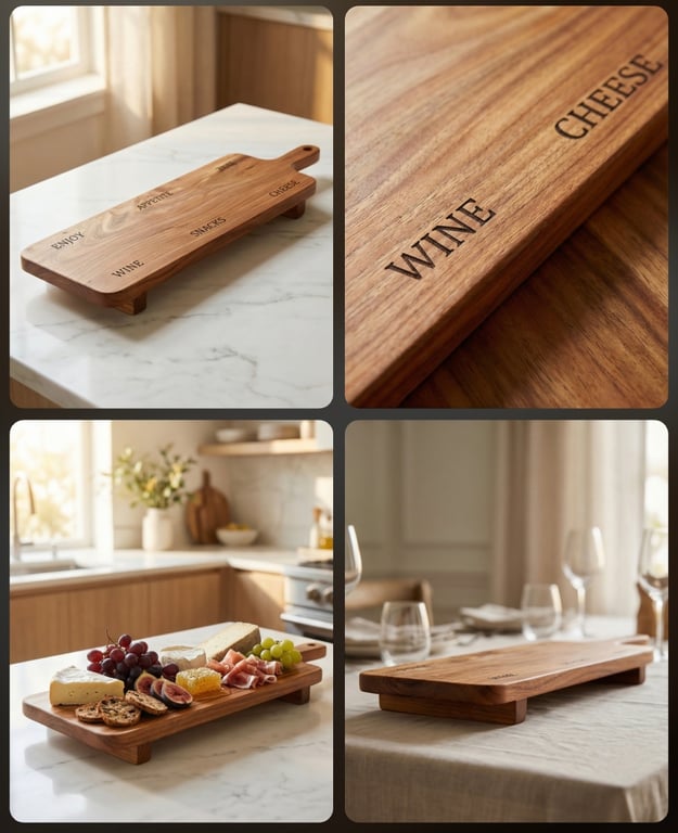 Unique extra long serving board