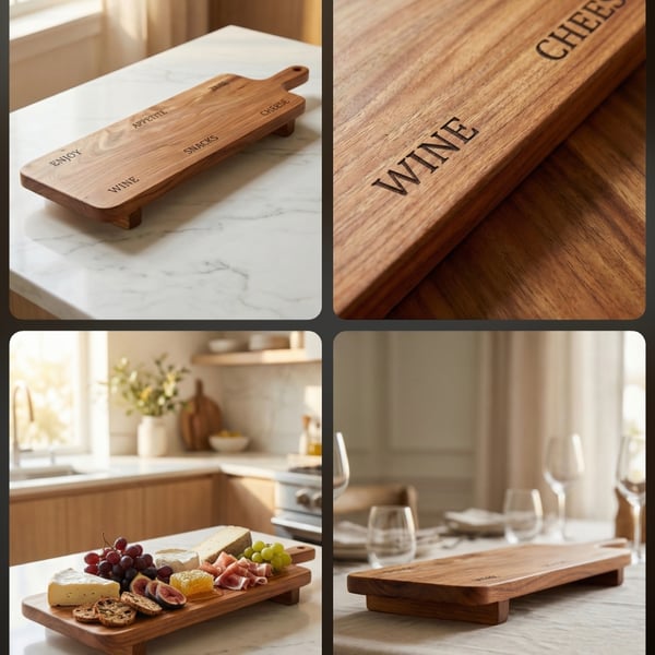 Unique extra long serving board