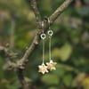 Brass Star Dangle Earrings