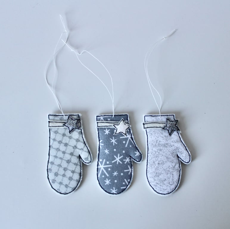 'Three Little Mittens' - Hanging Decoration
