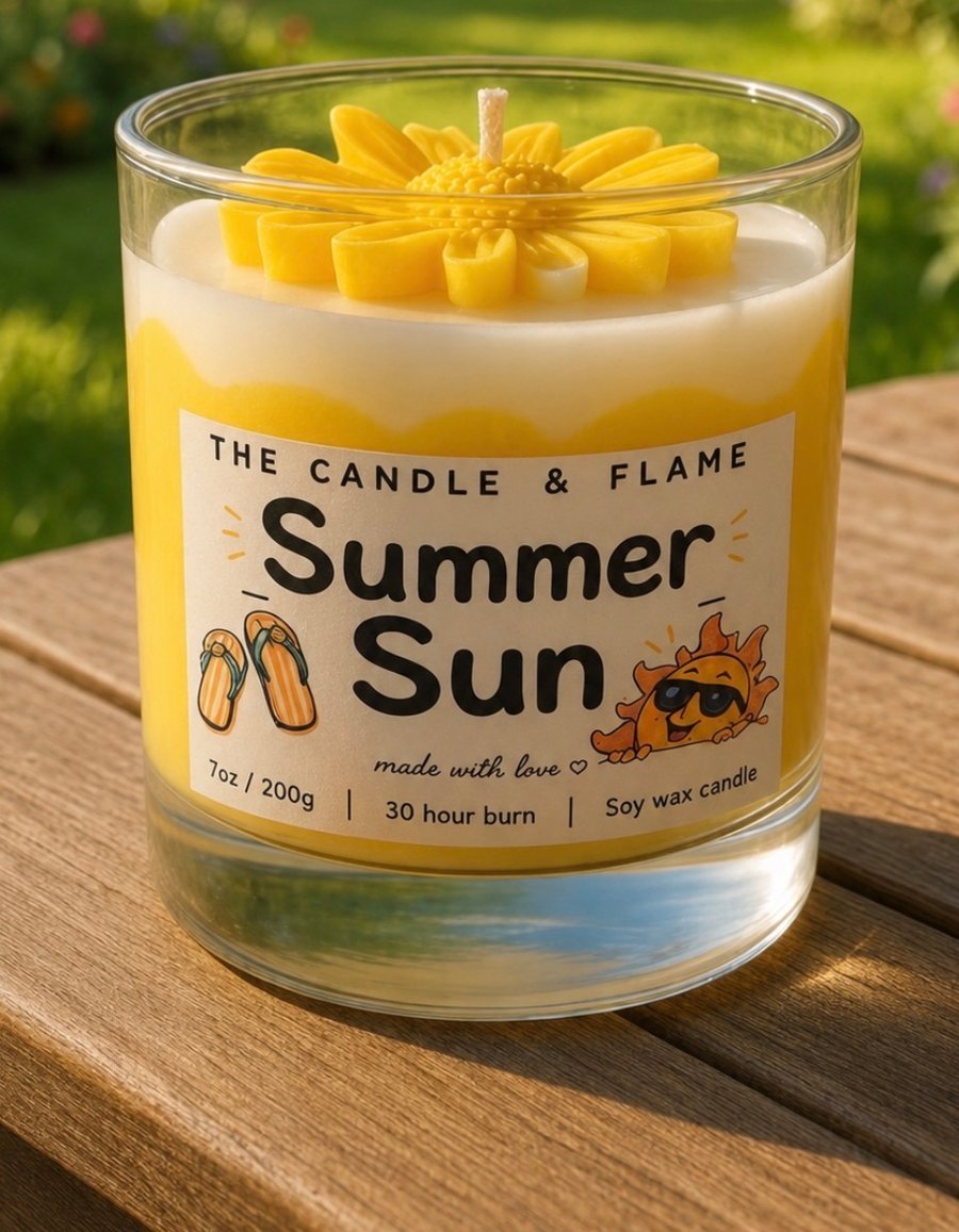 Summer Sun Candle -Highly Scented -200g