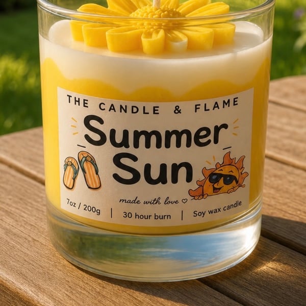 Summer Sun Candle -Highly Scented -200g