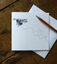 Bumble Bee Greetings Card - mothers day, bee lover, gardener card - Image 1