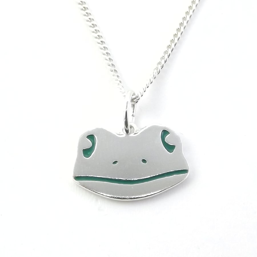 Sterling silver hot sale frog necklace