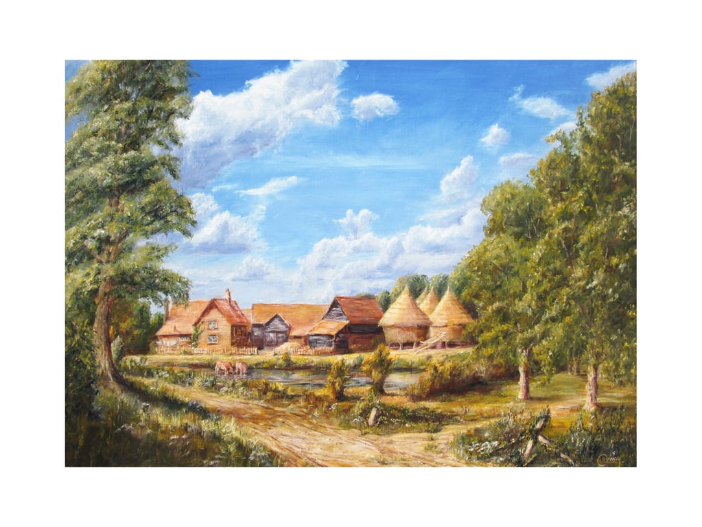 Countryside Art Card- Special For Mother's Day- 7x5 Card Blank For Your Message