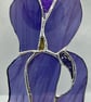Stained glass iris - purple with white wispy petals - Image 5