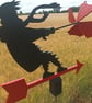 Fun Hand Crafted Umbrella Man Whirlygig - Weathervane