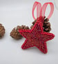 Red star bead embroidery decoration  - Image 5