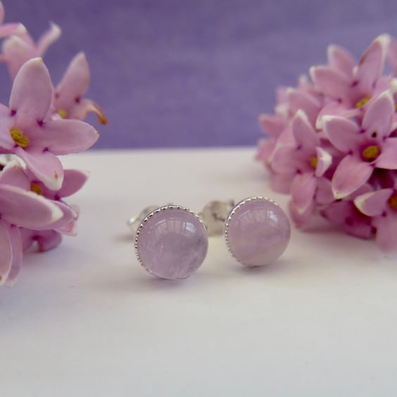 Delicate Lavender Amethyst SS stud earrings